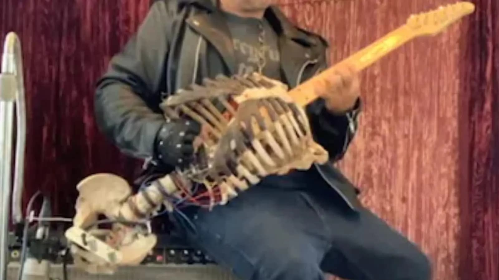 Musician named prince uses skeleton of his late uncle to craft guitar_gnr