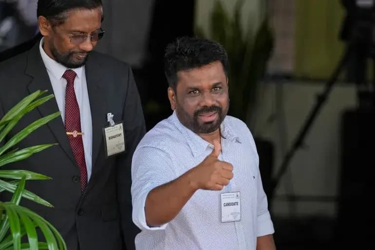 anura dissanayeke won president election in srilanka_gnr