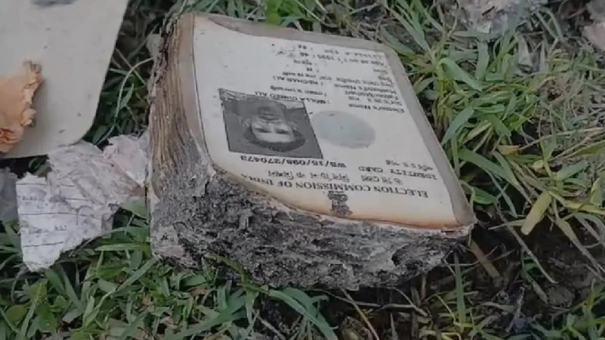 Bunch of voter identity cards found close to the bdo office in north 24 pargana