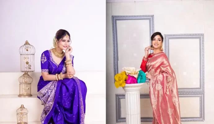 Fashion: মরশুমি সাজ! সাবেকি অনুষ্ঠান হোক বা পার্টি, শাড়িতেই হয়ে উঠুন শো-স্টপার