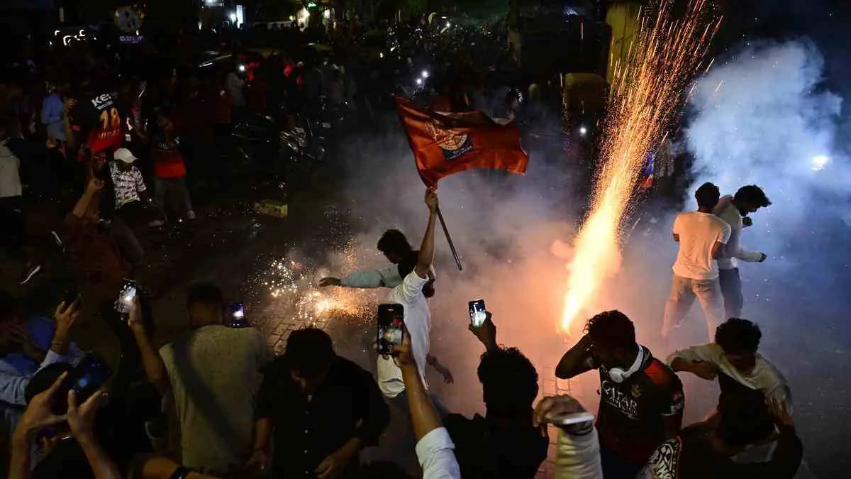 RCB title celebration go wild 