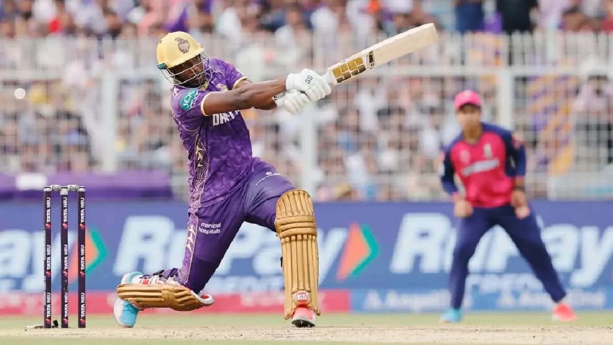 Kolkata knight Riders Scored 206 after 20 overs against Rajasthan Royals
