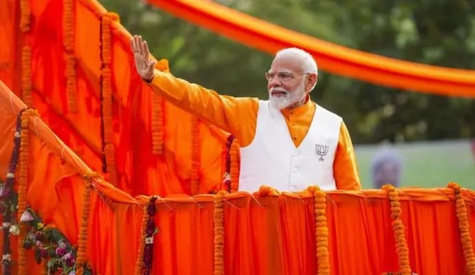 Pm Modi road show in North kolkata