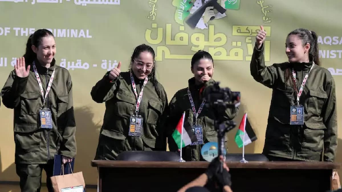 4 israeli women soldiers released by hamas