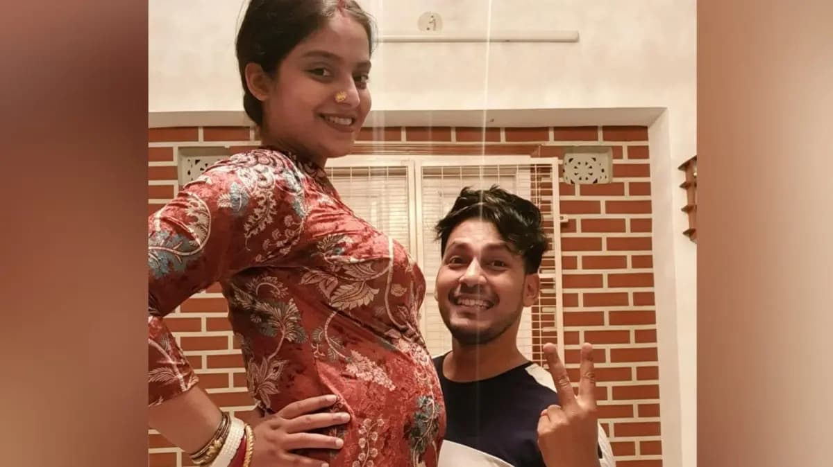Tollywood actor Raja Goswami and Madhubani Goswami shared a picture of baby bump 