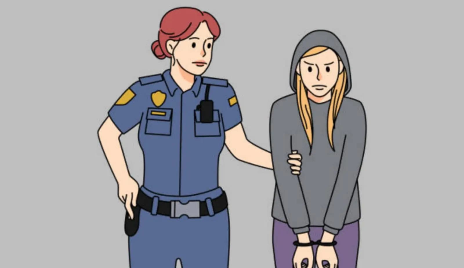 woman arrest with illegal weapons