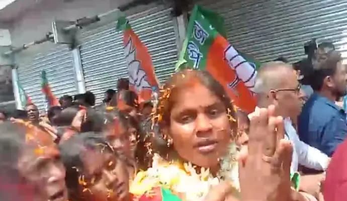 Sandeshkhali was happy with BJP candidate Rekha Patra