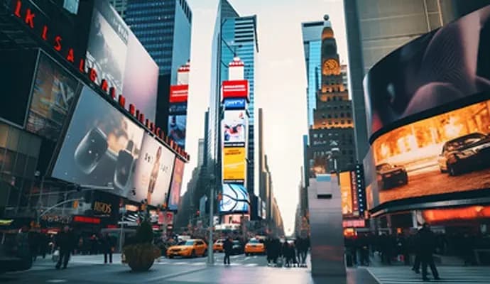 durga pujo at new york times square