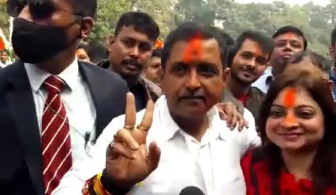 BJP candidate Sajal Ghosh in Baranagar by-election, Bhagbangola Bhaskar Sarkar