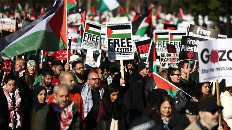 pro-Palestinian rally in London