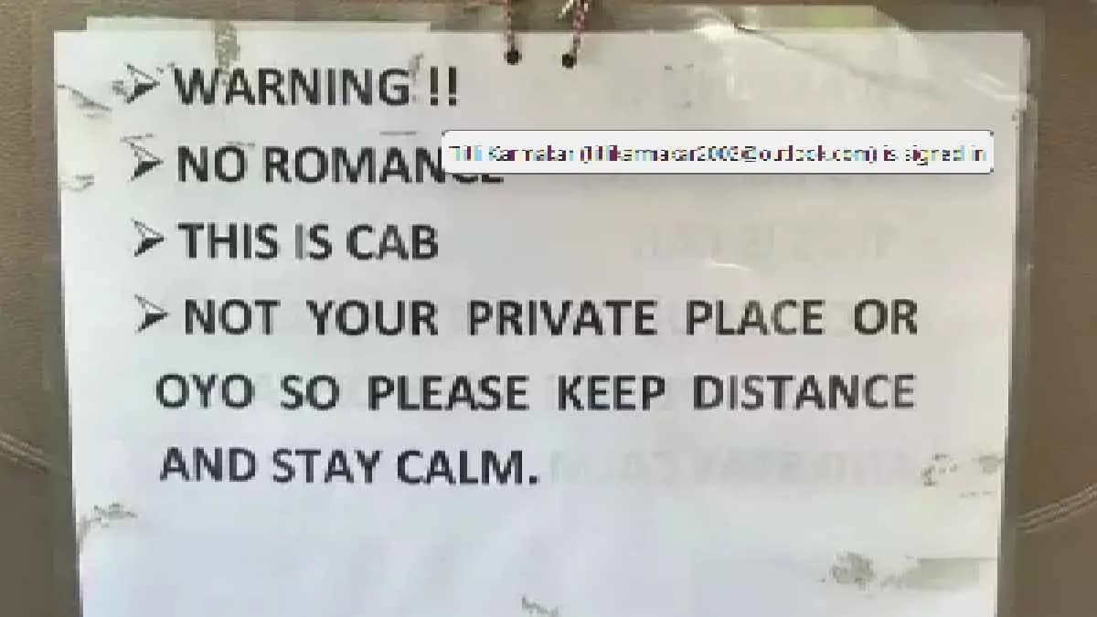 Bengaluru Cab Driver's Warning passengers