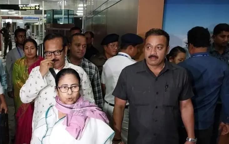 Mamata Banerjee at Bagdogra