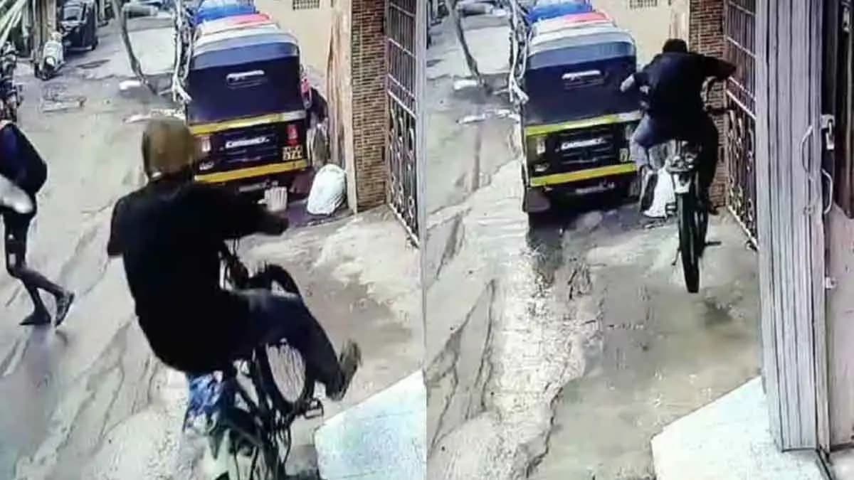 Cycle Stunt Goes Wrong Speeding Mumbai Teen Hits Wall gnr