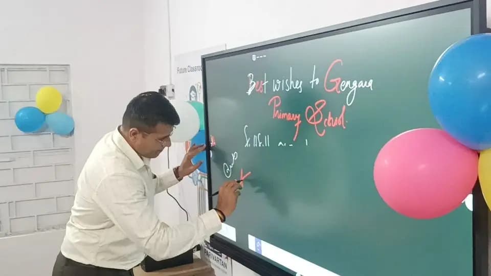 Smart classroom started in government school in Purulia village