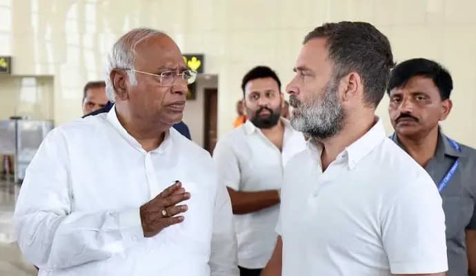Rahul Gandhi Mallikarjun Kharge Arrive in JK gnr