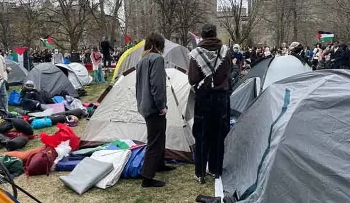 protesters raise Palestinian flag, nearly 900 arrested in US