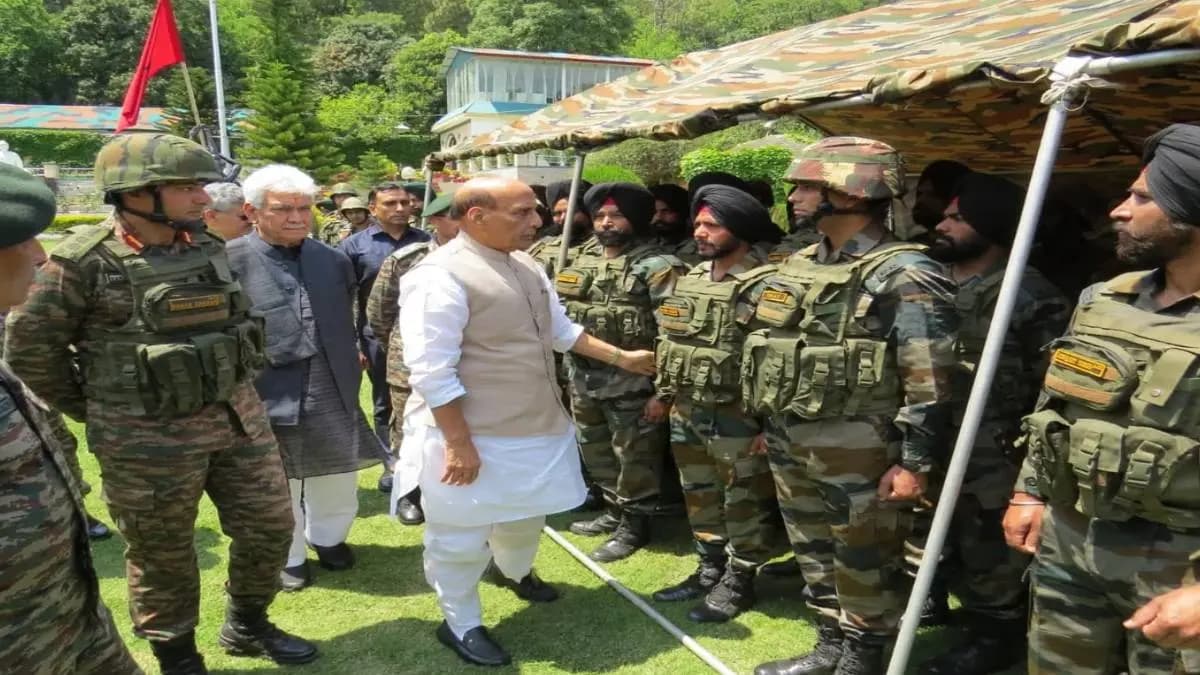Defence Minister Rajnath Singh visits Indian Army