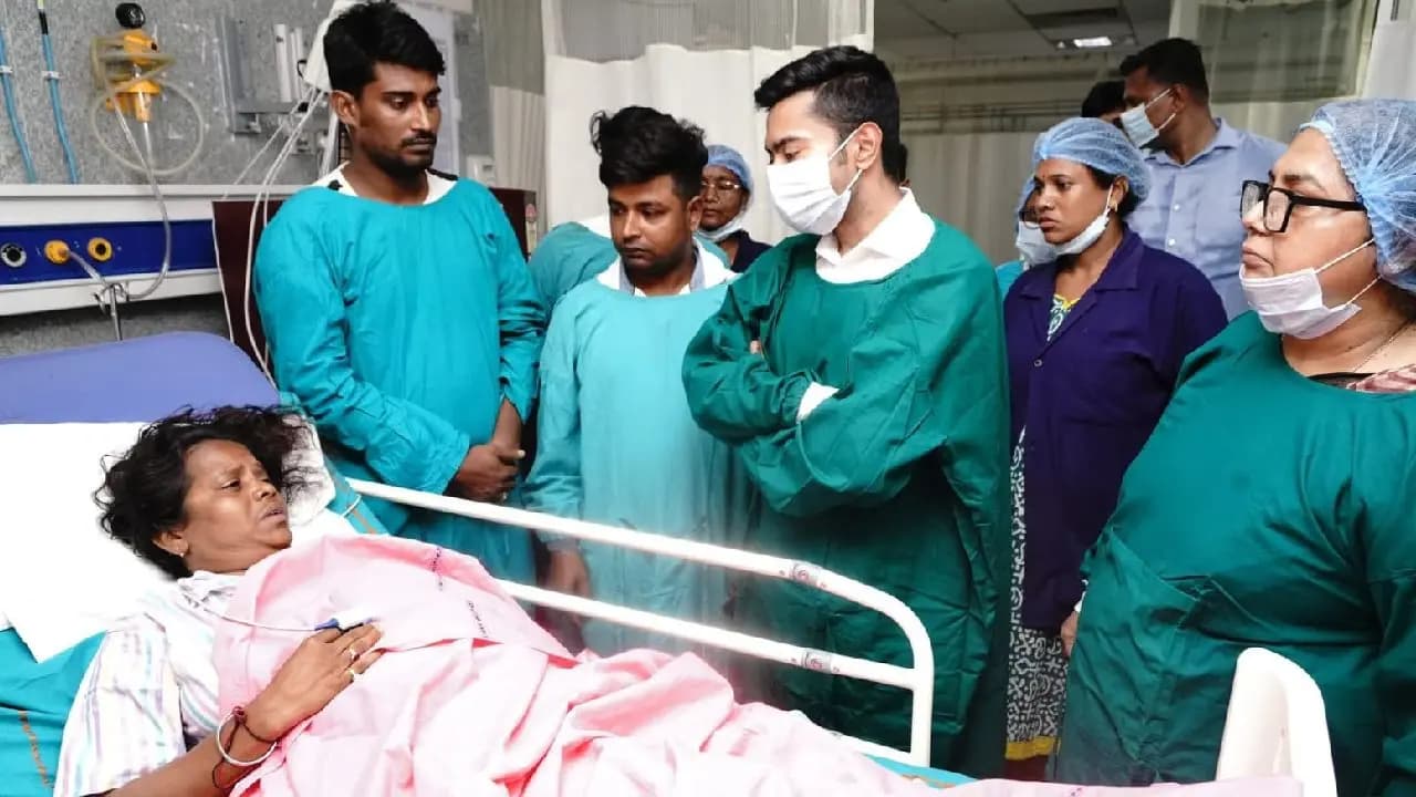 Bengal Election 2026:  Abhishek Banerjee is at Arambagh Medical College to meet Mitali Bag