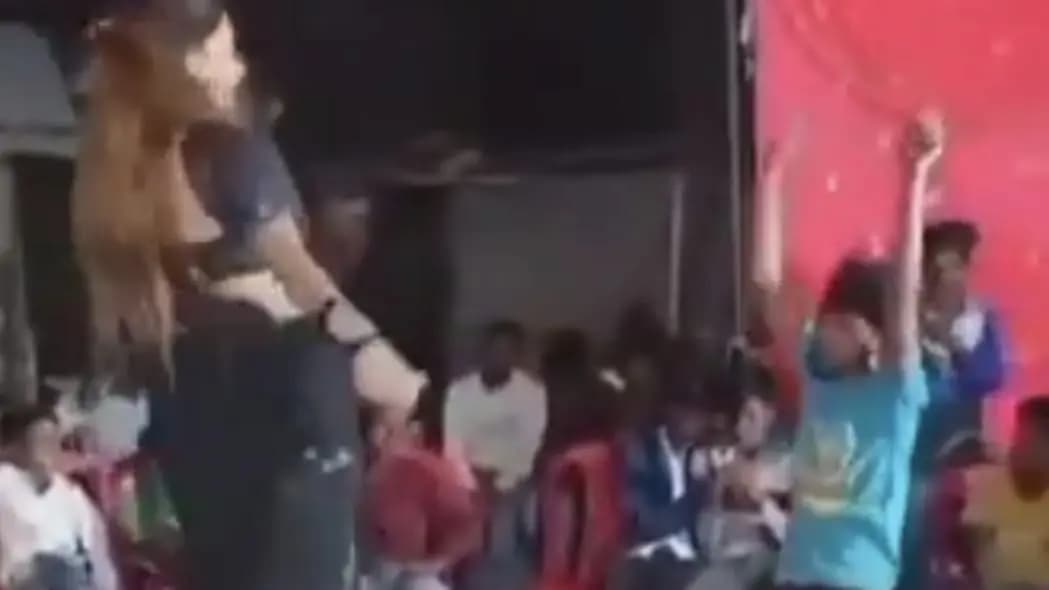 Father Catches Son Giving Money to Stage Dancer Beats Him Black and Blue