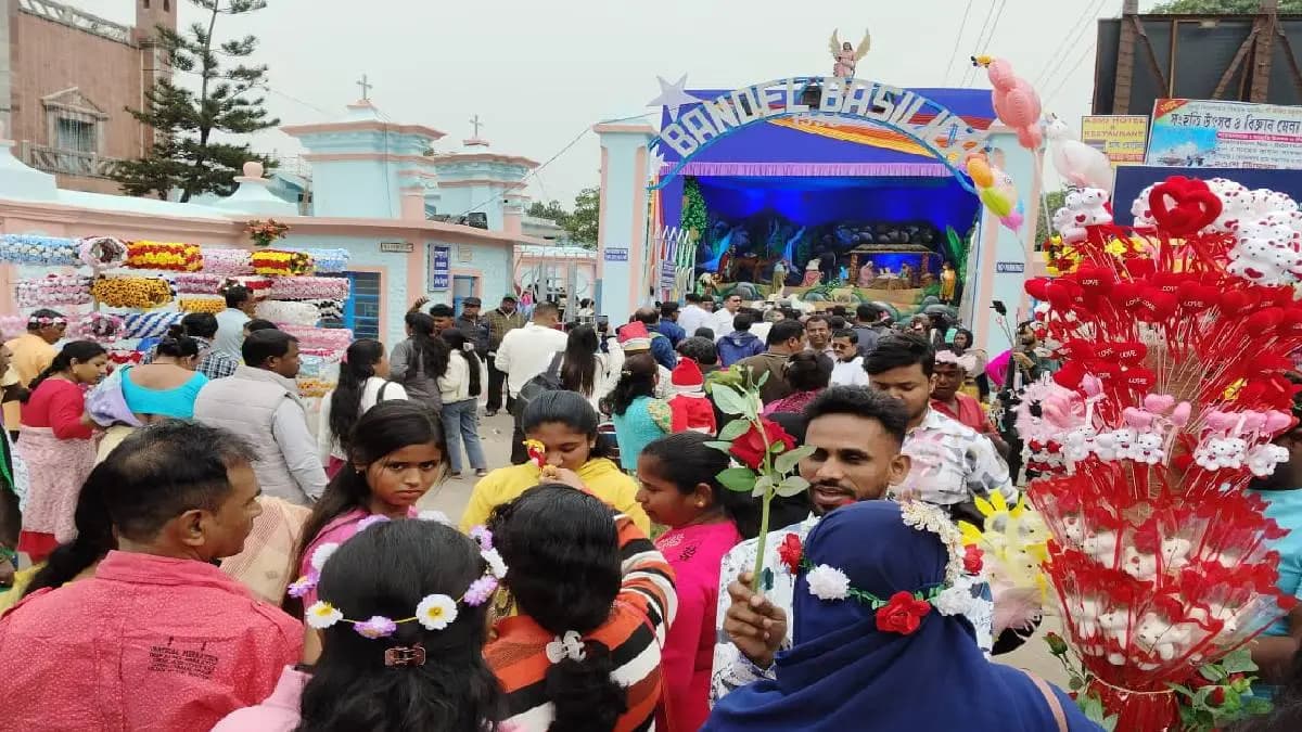 christmas celebration in bandel church hooghly