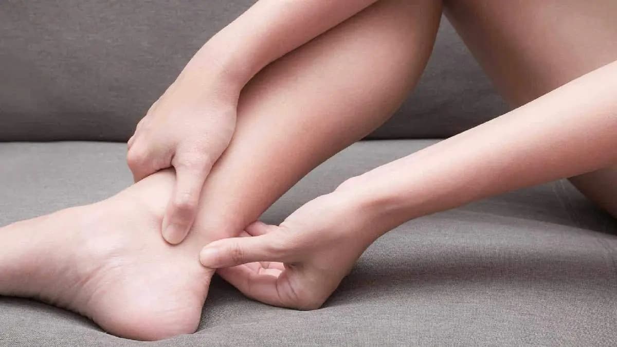 Diabetes and nerve disease symptoms can appear in leg