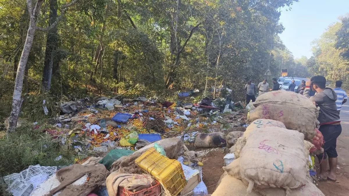  11 dead after fruit truck overturns in Karnataka gnr 