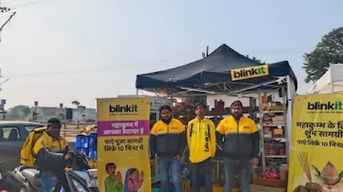 Mahakumbh 2025 Blinkit Opens Temporary Store At Maha Kumbh Mela Internet Calls It An Incredible Initiative gnr