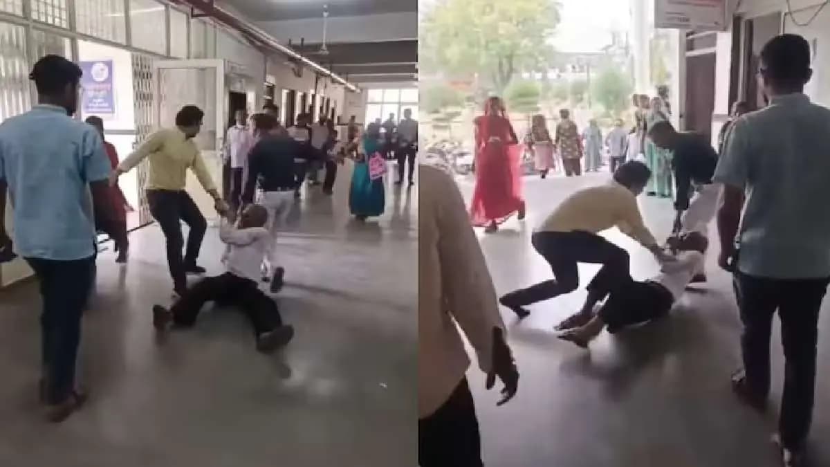  77 years elderly man thrashed by doctor dragged at Madhya Pradesh Chhatarpur Hospital