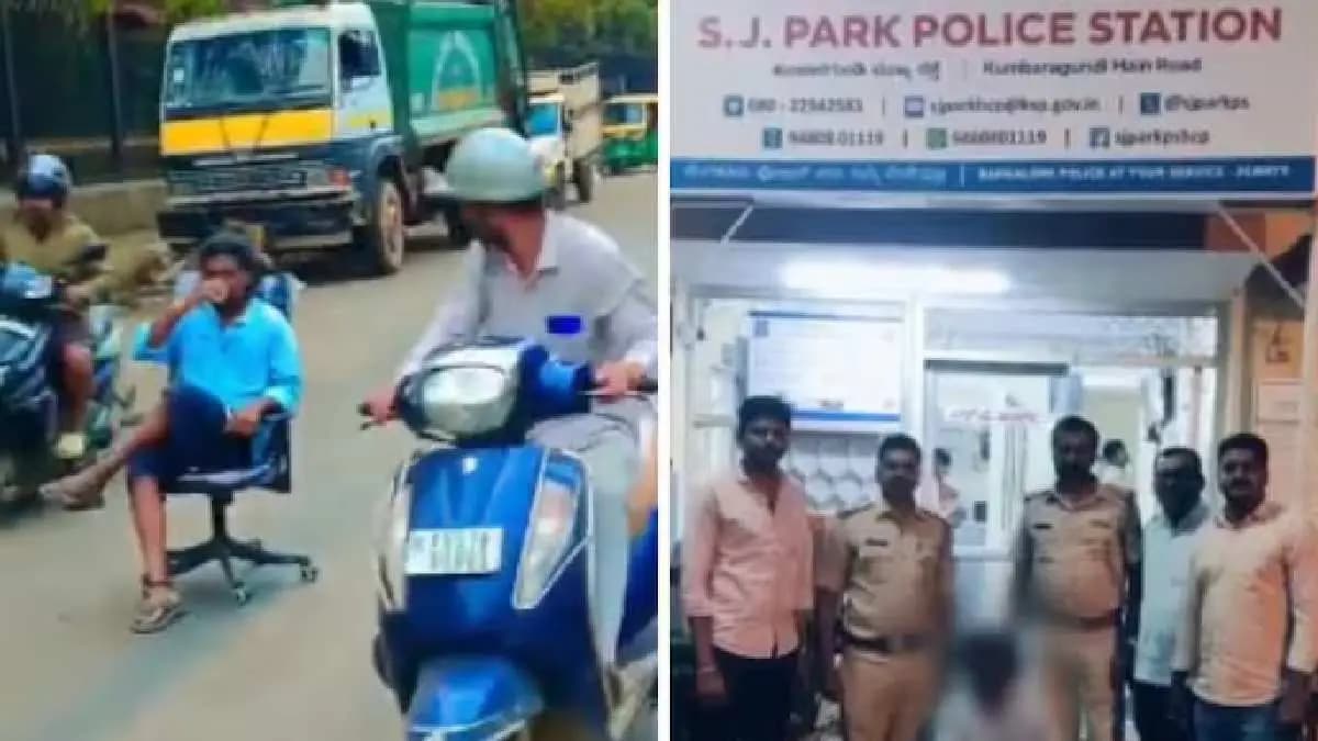 Bengaluru youth sips tea in the middle of busy roadu arrested after video goes viral