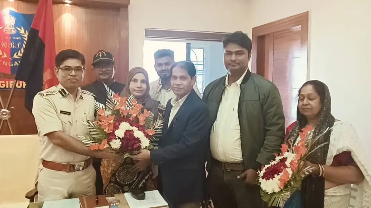 jangipur police super gets felicitated gnr