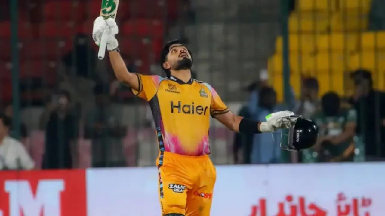 Babar Azam hit 103 off 59 balls as Peshawar Zalmi beat Islamabad United 