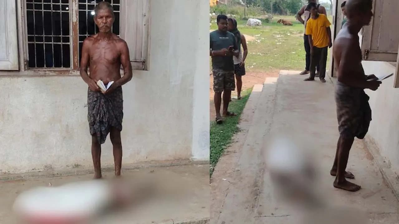 Brother Carries Sisters Skeleton on His Shoulder to Bank Bank Claims Jitu Munda Was Intoxicated