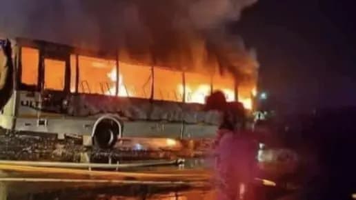 Fire breaks out in bus, 13 injured in Tripura gnr