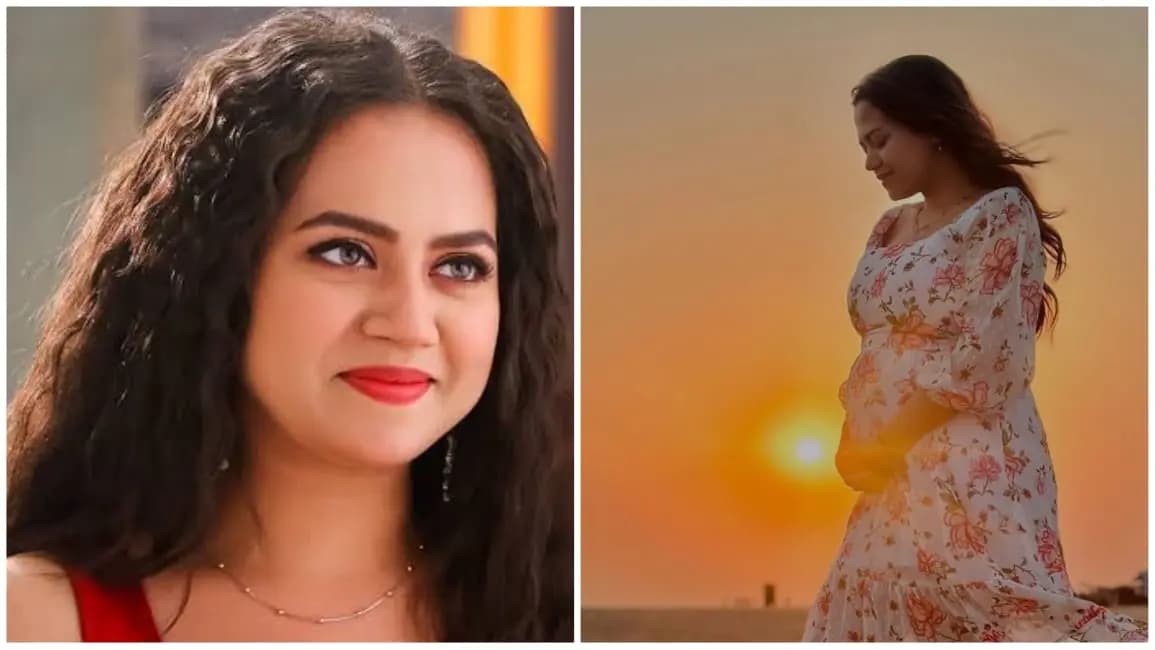 Popular serial Anurager Chhowa framed actress Ahona Dutta announced her pregnancy 
