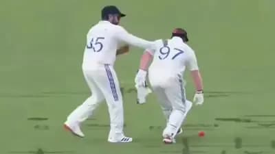 India captain Rohit Sharma punches wicketkeeper Sarfaraz Khan on his back spt 