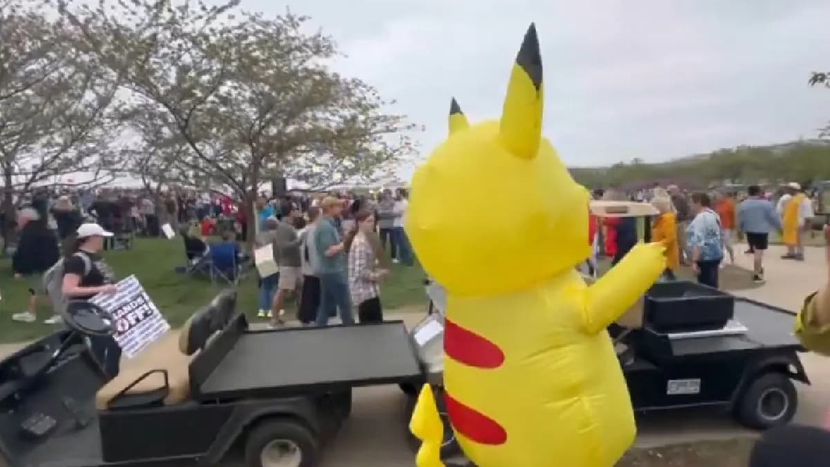  Protests In Washington against  Donald Trump Pikachu joins the protest 