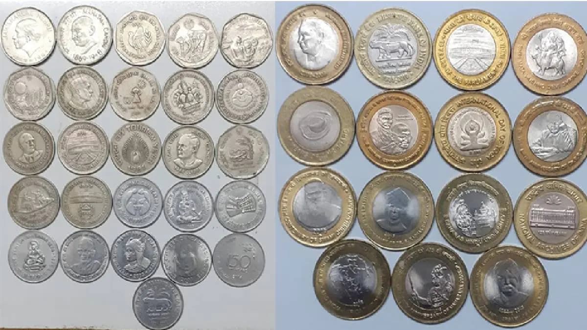 Why are star diamond and dot mark used on Indian coins
