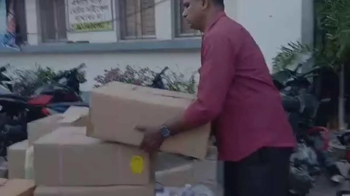 State Drug control department raids at a counterfeit drug making factory