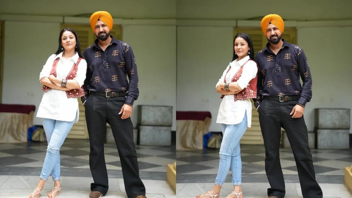 Shehnaaz Gill and Gippy Grewal shooting in kolkata for Singh vs Kaur 2