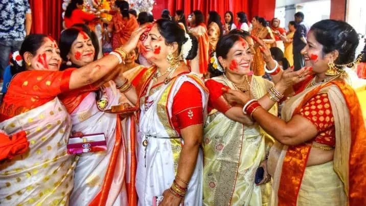 Skin and Hair Care Tips to Repair Damage After Sindoor Khela of  Durga Puja 2025