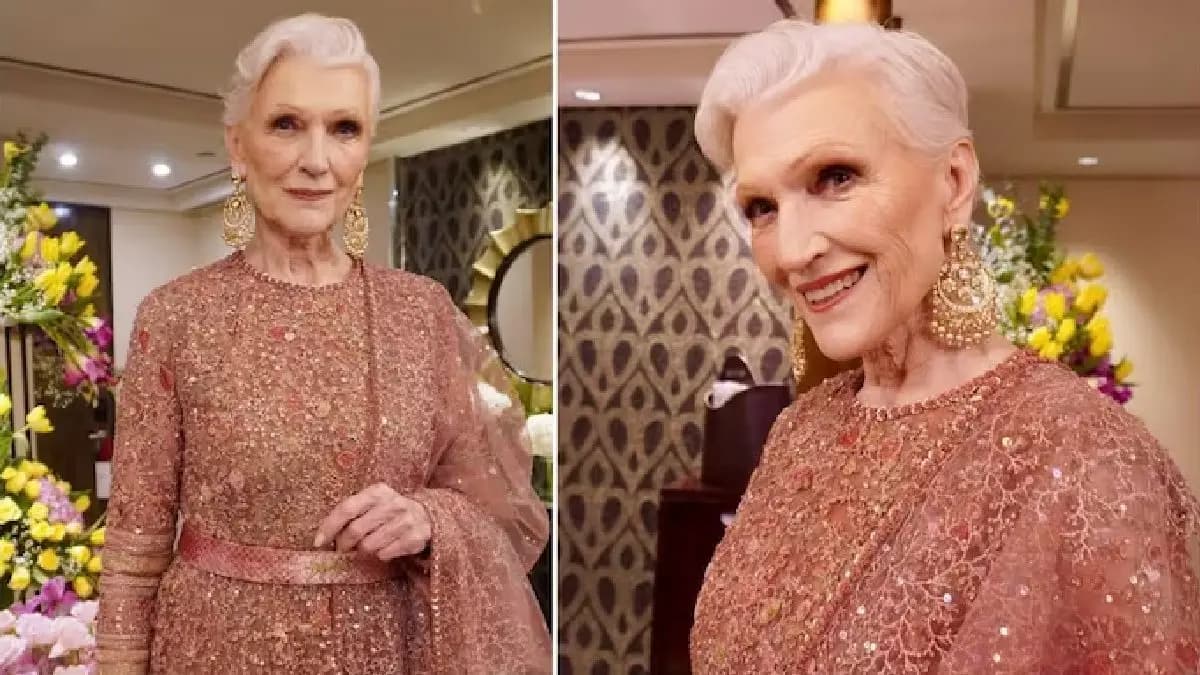 Mother of Elon Musk celebrates birthday wearinig Sabyasachi Mukherjee dress