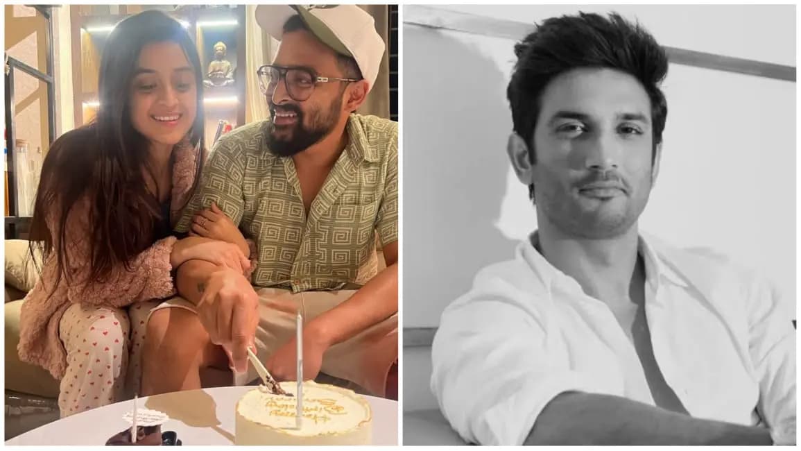 sourav das cutting cake of sushant singh rajputs name on his own birthday ent