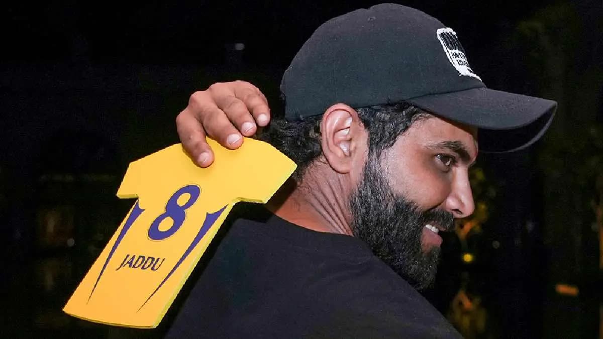 After ICC Champions Trophy win Ravindra Jadeja joins CSK in unique Pushpa Style