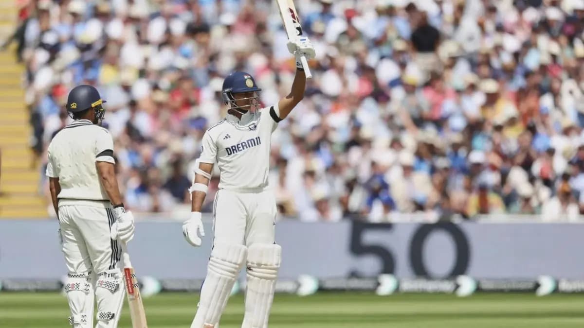  Yashasvi Jaiswal passes fifty and before lunch England strikes in Edgbaston 