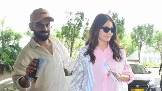 Virat Kohli and Anushka Sharma spotted at Mumbai airport after retirement 