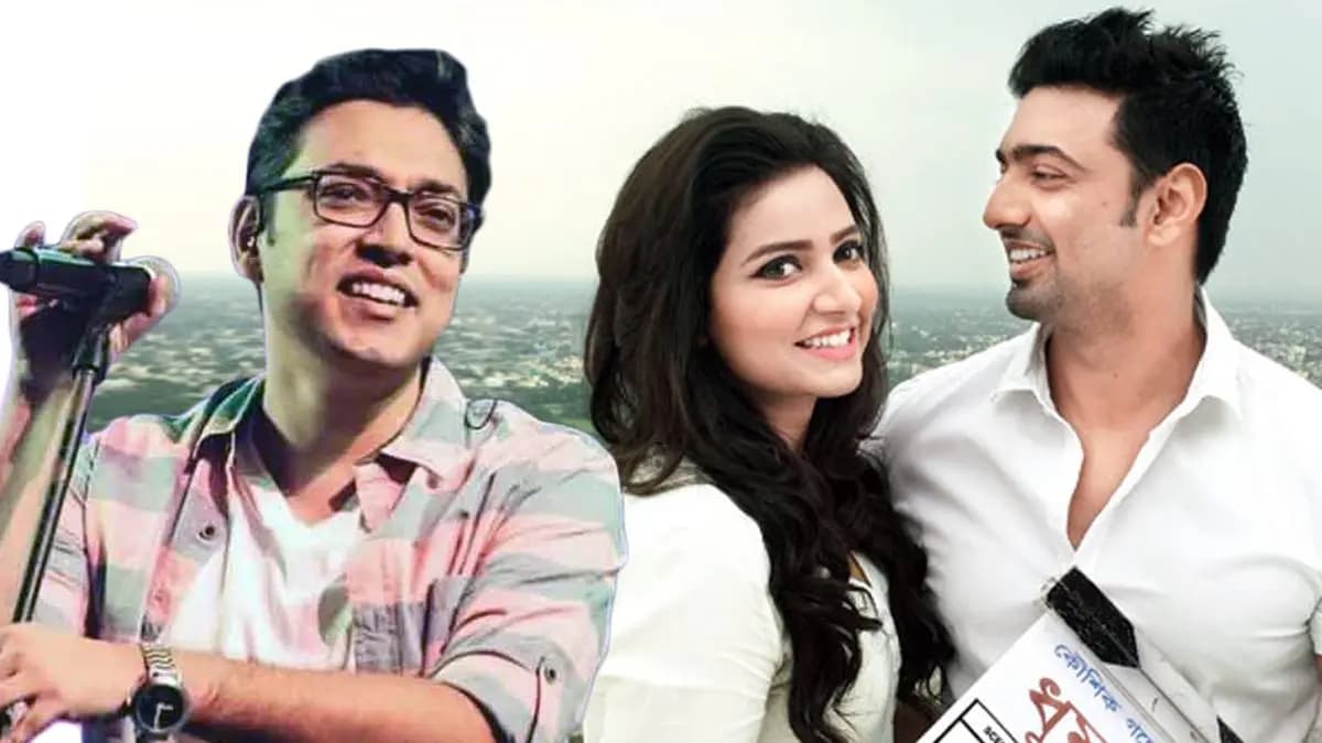 Anupam Roy spots at recording studio for Dev-Subhashree starrer Dhoomketu movie songs