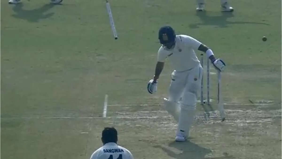 ranji trophy live virat kohli fans abuse wrong 'himanshu sangwan' on social media after latter's aggressive celebration spt