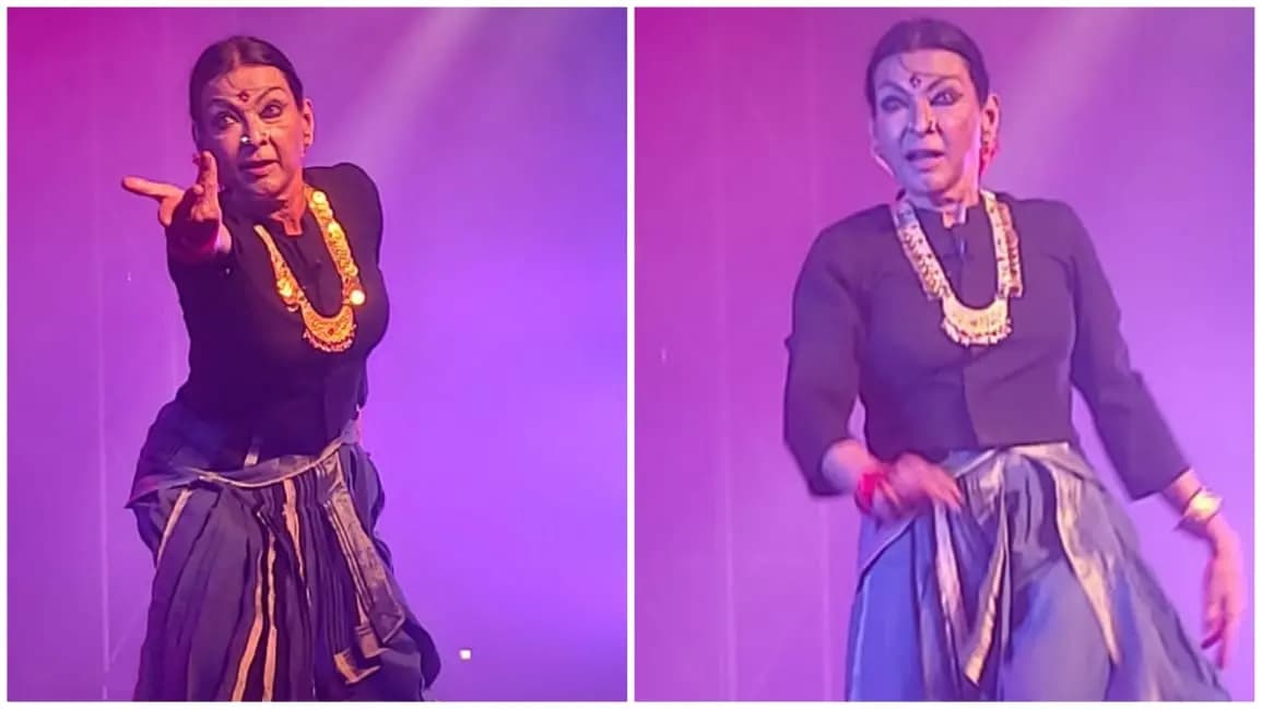 famous dancer mallika sarabhai performed in the festival of dhrupadi nritya at kolkata ent