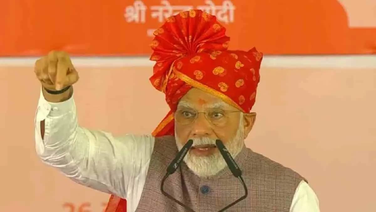 Prime minister Narendra Modi public rally in Rajasthan