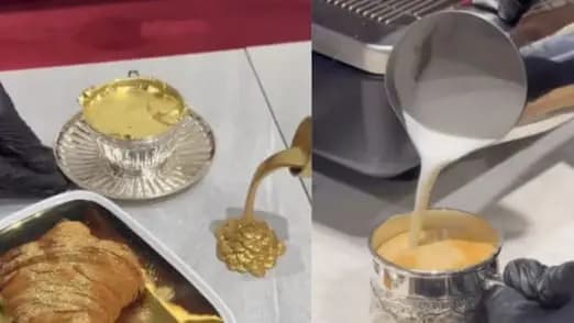 Dubai Cafe Sells Gold Karak Tea For Rs 1 Lakh rupees gnr 